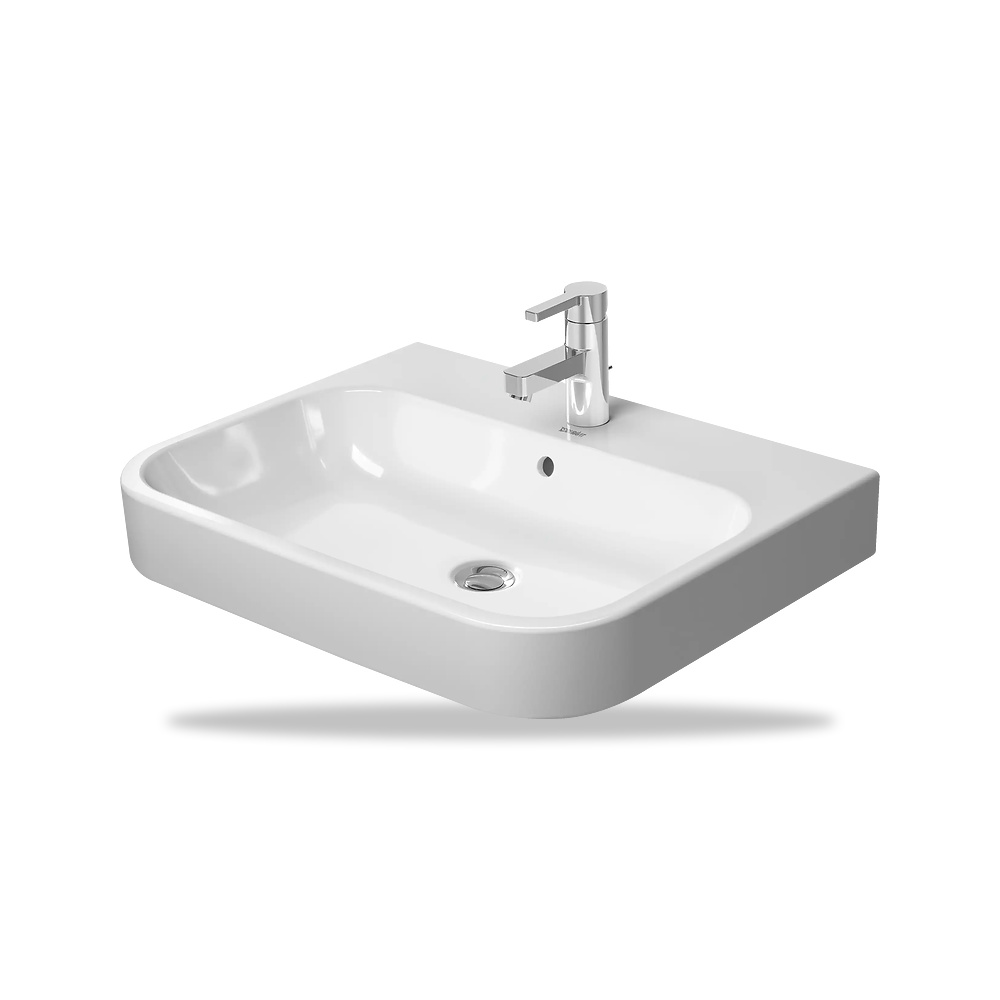 صورة منتج حوض مغسلة خزفي للحمام ديورافيت (Duravit) سلسلة Happy D.2 موديل 2318650027 – مقاس 505 مم × 650 مم × 600 مم - كود الصنف reemco-2027-1153329 - ماركة يباع من خلال reemco - توريد وتصوير حصري لشركة ريمكو القابضة السعودية