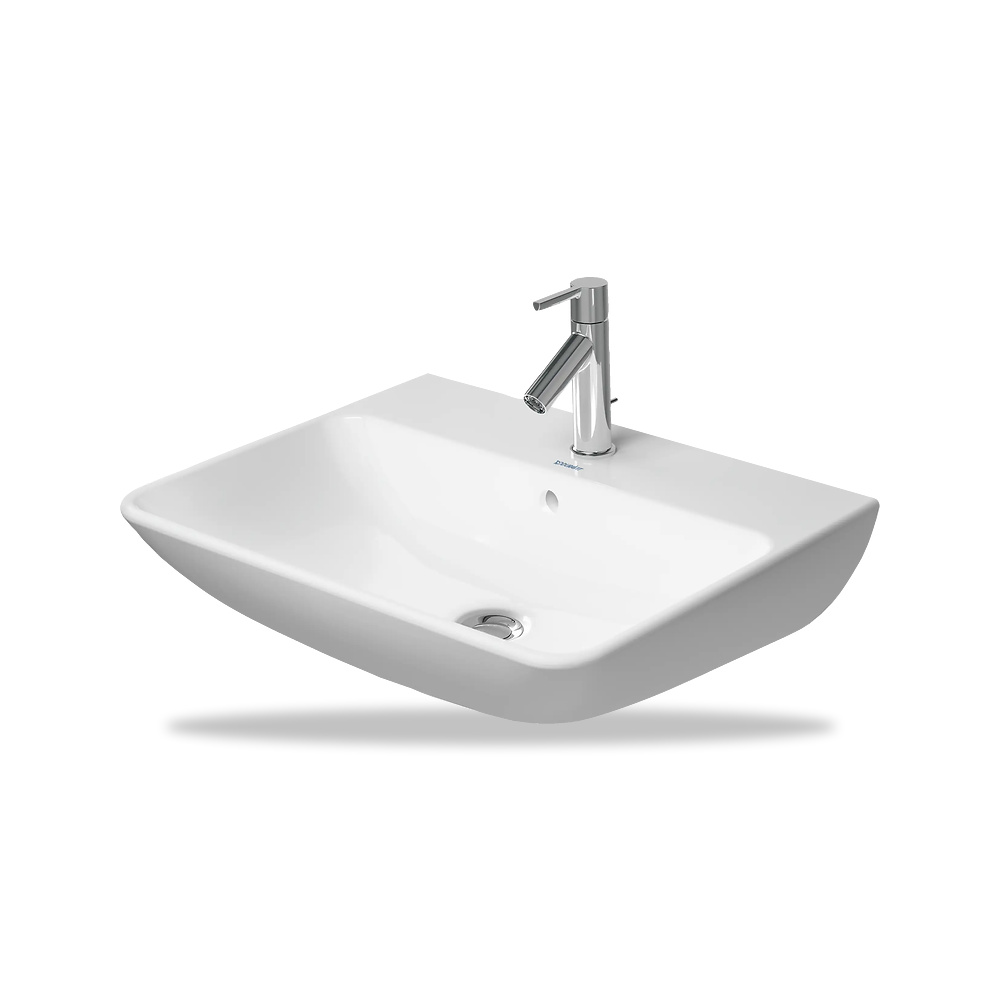 صورة منتج حوض مغسلة خزفي للحمام ديورافيت (Duravit) سلسلة ME by Starck موديل 233560AC00 – مقاس 460 مم × 600 مم × 570 مم - كود الصنف reemco-2027-1153346 - ماركة يباع من خلال reemco - توريد وتصوير حصري لشركة ريمكو القابضة السعودية