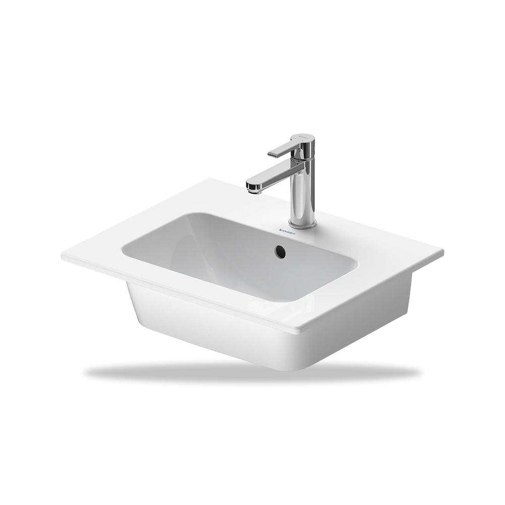 صورة منتج حوض مغسلة خزفي للحمام ديورافيت (Duravit) سلسلة ME by Starck موديل 233653AC60 – مقاس 430 مم × 530 مم × 380 مم - كود الصنف reemco-2027-1153351 - ماركة يباع من خلال reemco - توريد وتصوير حصري لشركة ريمكو القابضة السعودية