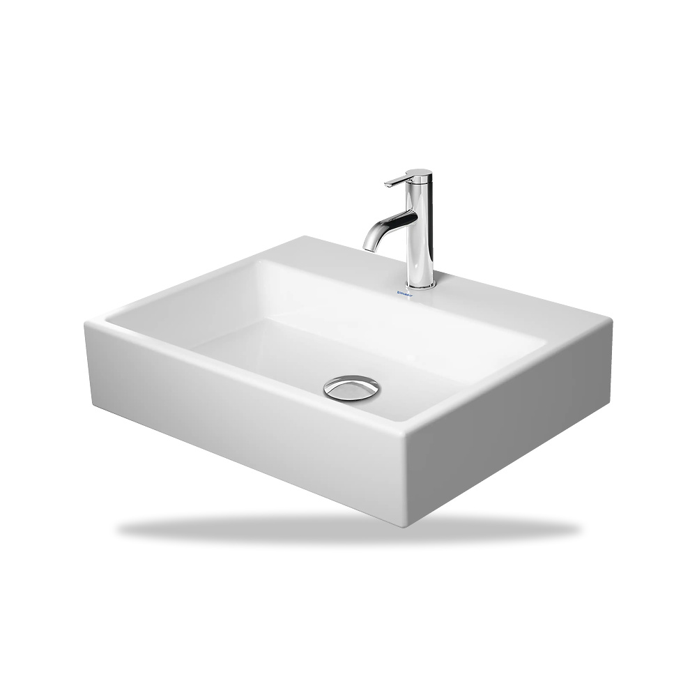 صورة منتج حوض مغسلة خزفي للحمام ديورافيت (Duravit) سلسلة Vero Air موديل 2350600041 – مقاس 470 مم × 600 مم × 550 مم - كود الصنف reemco-2027-1153372 - ماركة يباع من خلال reemco - توريد وتصوير حصري لشركة ريمكو القابضة السعودية