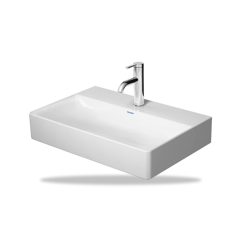 صورة منتج حوض مغسلة خزفي للحمام ديورافيت (Duravit) سلسلة DuraSquare موديل 2356600079 – مقاس 400 مم × 600 مم × 585 مم - كود الصنف reemco-2027-1153387 - ماركة يباع من خلال reemco - توريد وتصوير حصري لشركة ريمكو القابضة السعودية