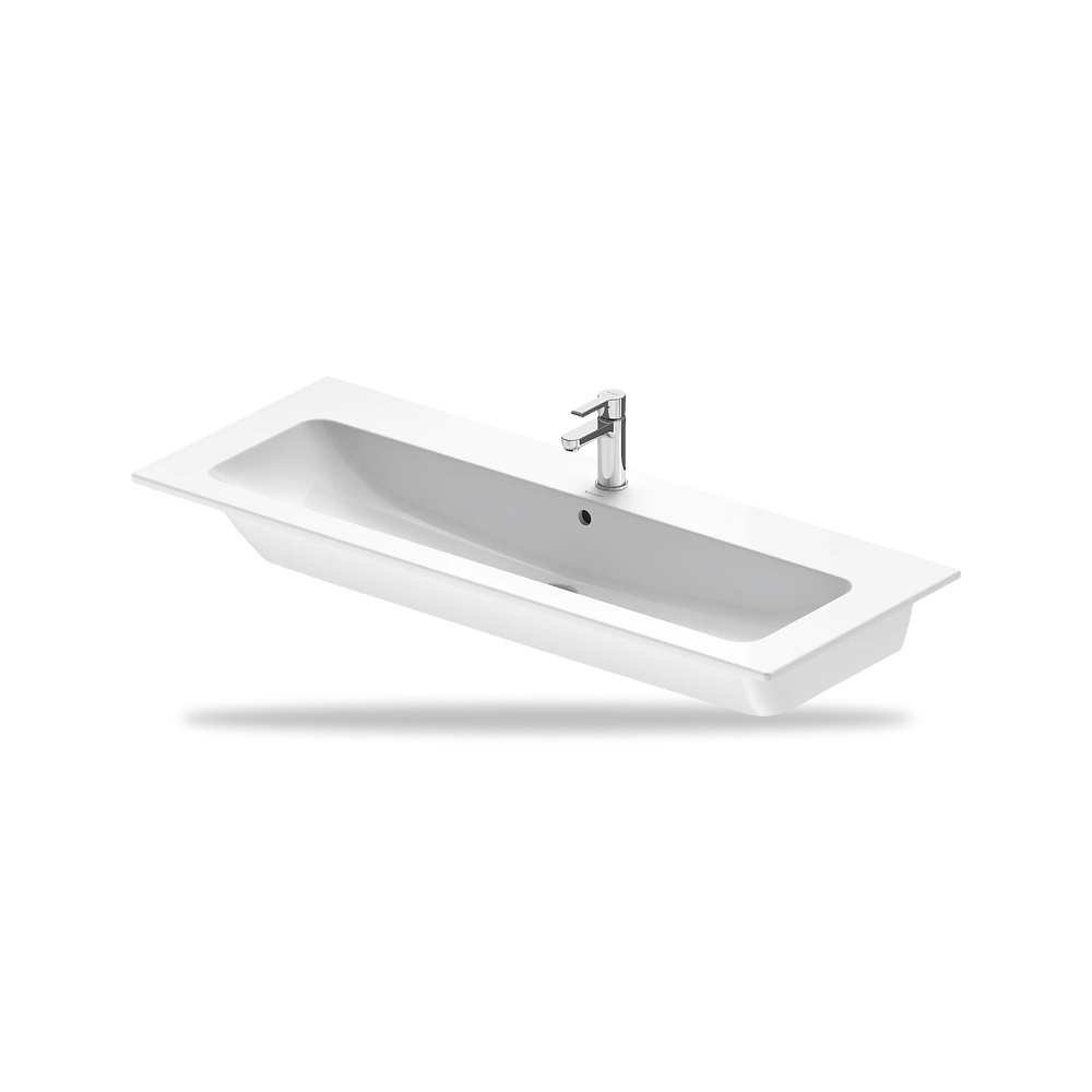 صورة منتج حوض مغسلة خزفي للحمام ديورافيت (Duravit) سلسلة ME by Starck موديل 236112AA60 – مقاس 490 مم × 1230 مم × 1055 مم - كود الصنف reemco-2027-1153392 - ماركة يباع من خلال reemco - توريد وتصوير حصري لشركة ريمكو القابضة السعودية