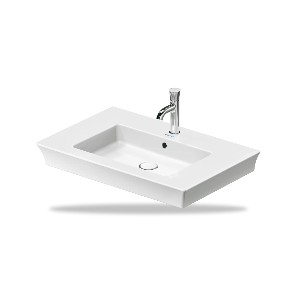 صورة منتج حوض مغسلة خزفي للحمام ديورافيت (Duravit) سلسلة White Tulip موديل 2363750000 – مقاس 490 مم × 750 مم × 485 مم - كود الصنف reemco-2027-1153395 - ماركة يباع من خلال reemco - توريد وتصوير حصري لشركة ريمكو القابضة السعودية