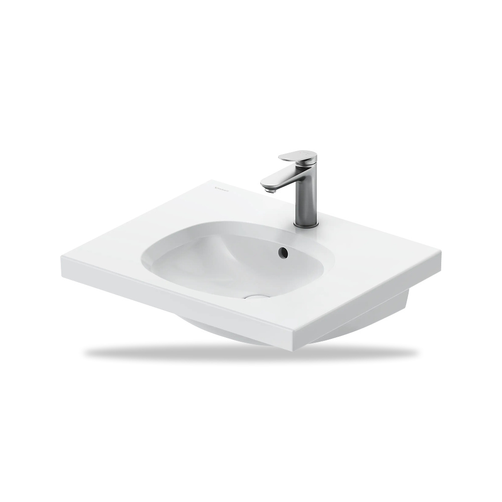 صورة منتج حوض مغسلة خزفي للحمام ديورافيت (Duravit) سلسلة Aurena موديل 238760AA00 – مقاس 500 مم × 600 مم - كود الصنف reemco-2027-1153435 - ماركة يباع من خلال reemco - توريد وتصوير حصري لشركة ريمكو القابضة السعودية