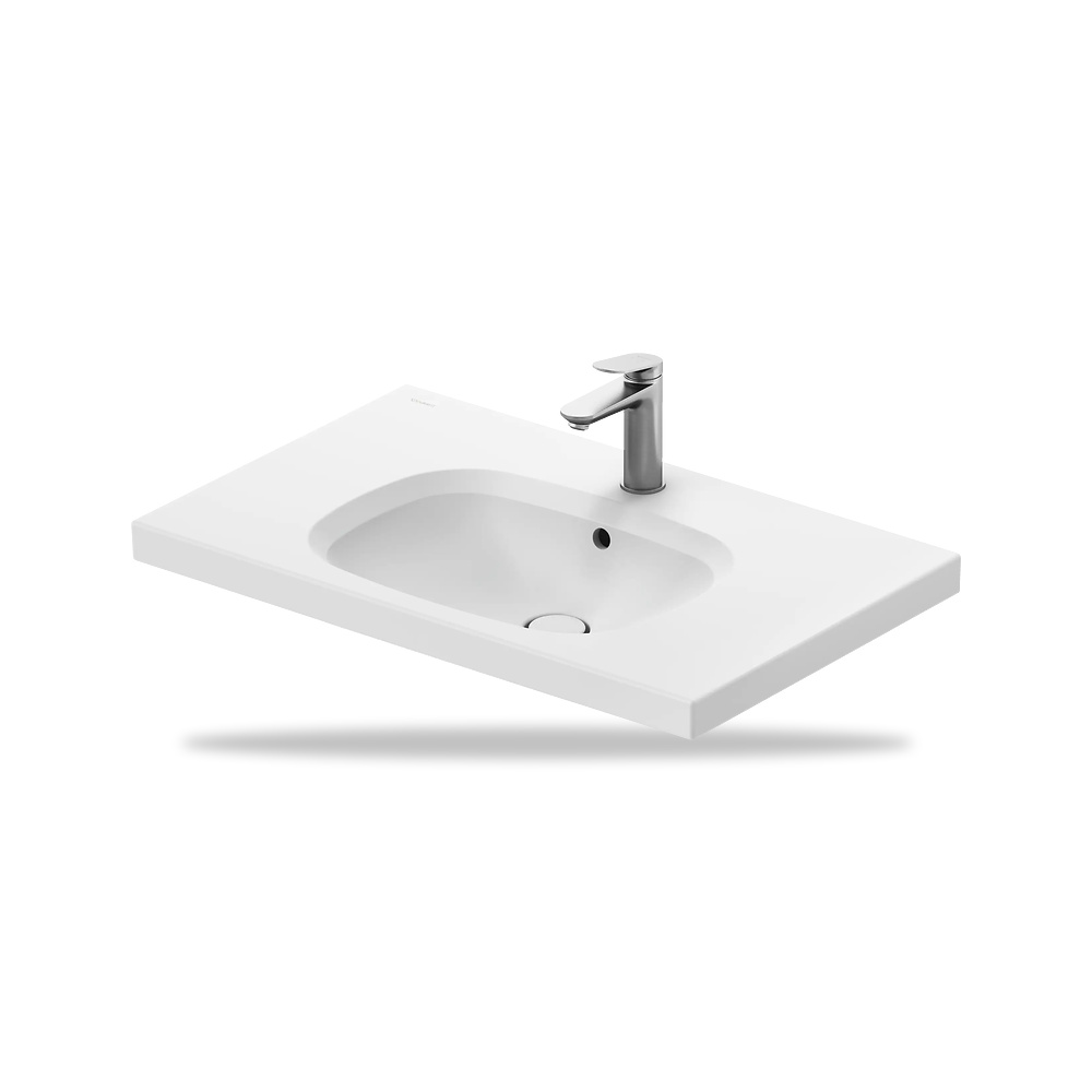 صورة منتج حوض مغسلة خزفي للحمام ديورافيت (Duravit) سلسلة Aurena موديل 238780AC00 – مقاس 500 مم × 800 مم - كود الصنف reemco-2027-1153436 - ماركة يباع من خلال reemco - توريد وتصوير حصري لشركة ريمكو القابضة السعودية