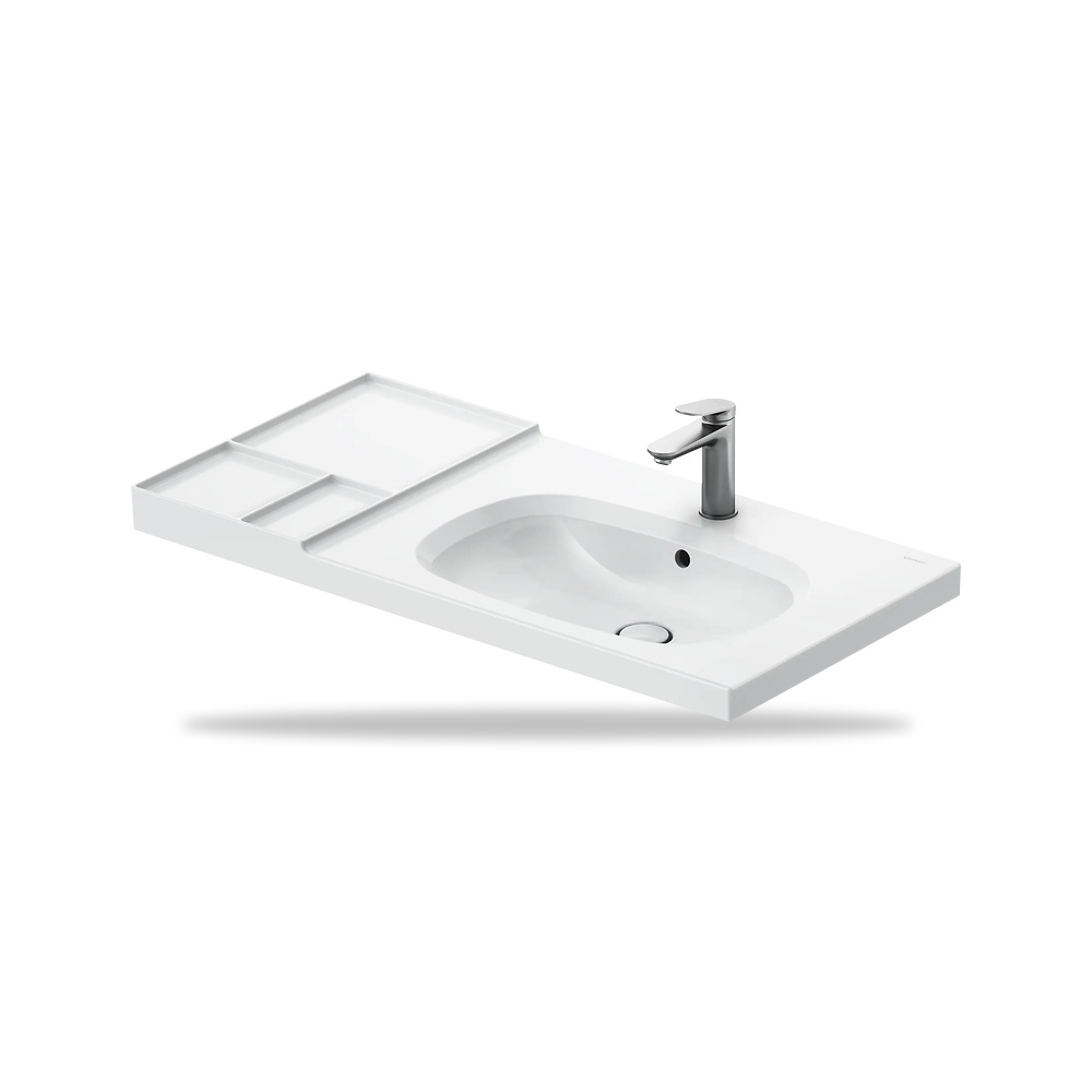صورة منتج حوض مغسلة خزفي للحمام ديورافيت (Duravit) سلسلة Aurena موديل 239010AA00 – مقاس 500 مم × 1000 مم - كود الصنف reemco-2027-1153439 - ماركة يباع من خلال reemco - توريد وتصوير حصري لشركة ريمكو القابضة السعودية