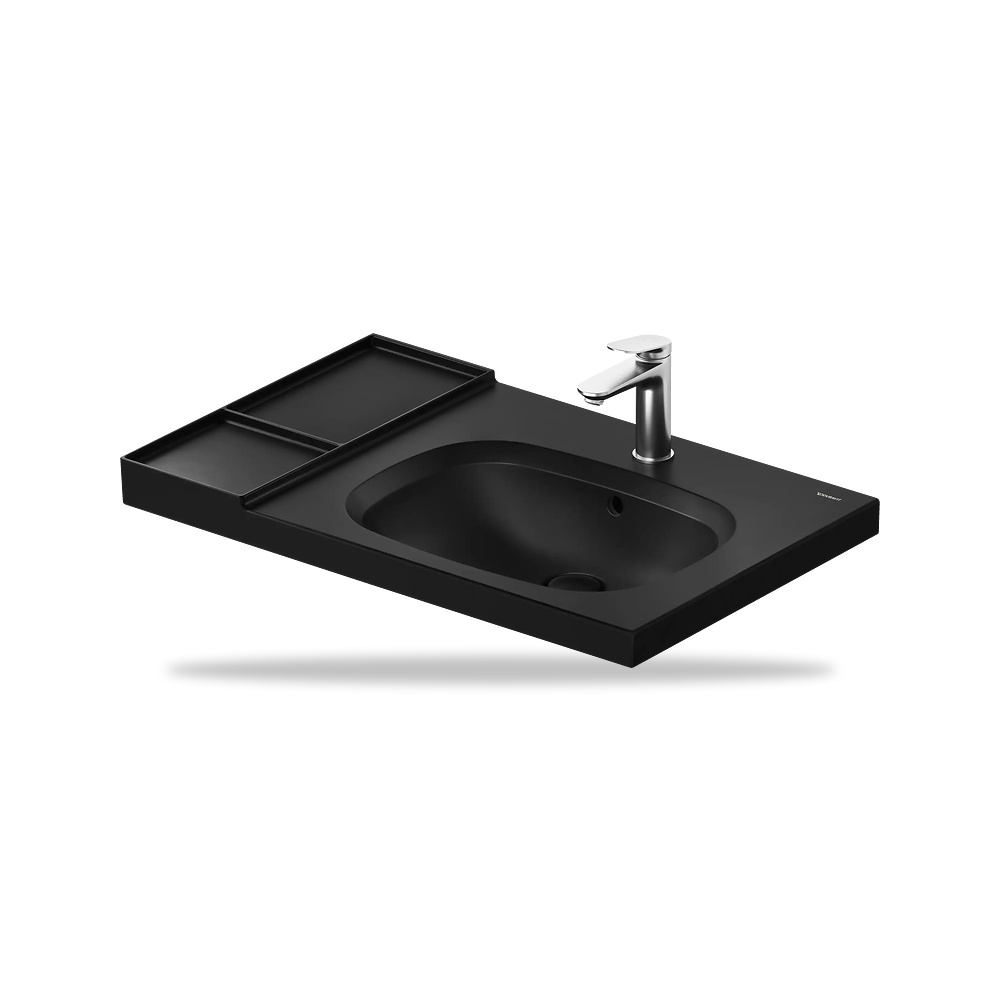 صورة منتج حوض مغسلة خزفي للحمام ديورافيت (Duravit) سلسلة Aurena موديل 239480AF00 – مقاس 500 مم × 800 مم - كود الصنف reemco-2027-1153441 - ماركة يباع من خلال reemco - توريد وتصوير حصري لشركة ريمكو القابضة السعودية