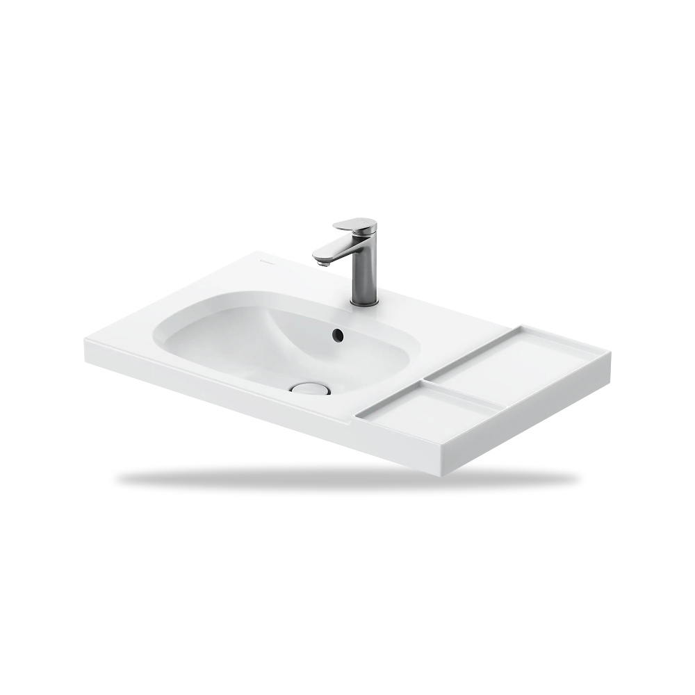 صورة منتج حوض مغسلة خزفي للحمام ديورافيت (Duravit) سلسلة Aurena موديل 239580AA00 – مقاس 500 مم × 800 مم - كود الصنف reemco-2027-1153442 - ماركة يباع من خلال reemco - توريد وتصوير حصري لشركة ريمكو القابضة السعودية