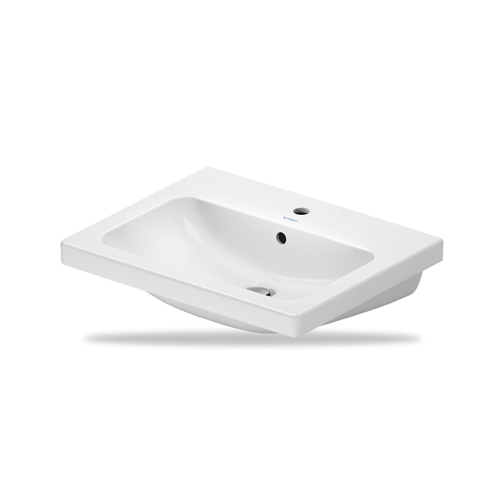 صورة منتج حوض مغسلة خزفي للحمام ديورافيت (Duravit) سلسلة D-Code موديل 23996000002 – مقاس 480 مم × 600 مم × 525 مم - كود الصنف reemco-2027-1153450 - ماركة يباع من خلال reemco - توريد وتصوير حصري لشركة ريمكو القابضة السعودية
