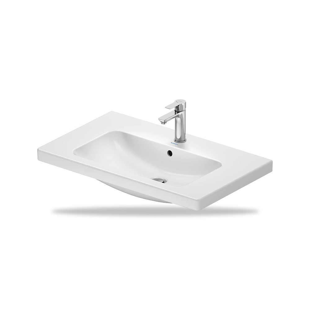 صورة منتج حوض مغسلة خزفي للحمام ديورافيت (Duravit) سلسلة D-Code موديل 23998000002 – مقاس 480 مم × 800 مم × 550 مم - كود الصنف reemco-2027-1153452 - ماركة يباع من خلال reemco - توريد وتصوير حصري لشركة ريمكو القابضة السعودية