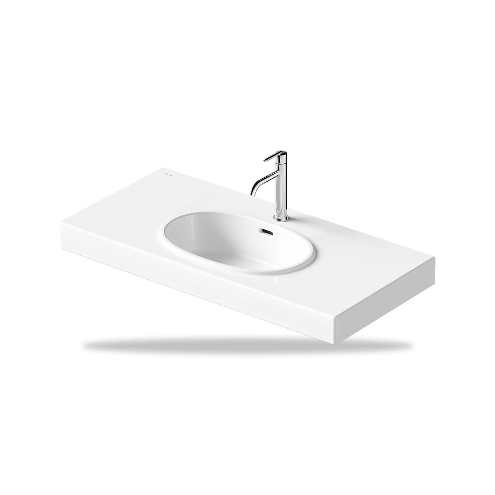 صورة منتج حوض مغسلة خزفي للحمام ديورافيت (Duravit) سلسلة Balcoon موديل 241210AA00 – مقاس 480 مم × 1000 مم - كود الصنف reemco-2027-1153461 - ماركة يباع من خلال reemco - توريد وتصوير حصري لشركة ريمكو القابضة السعودية