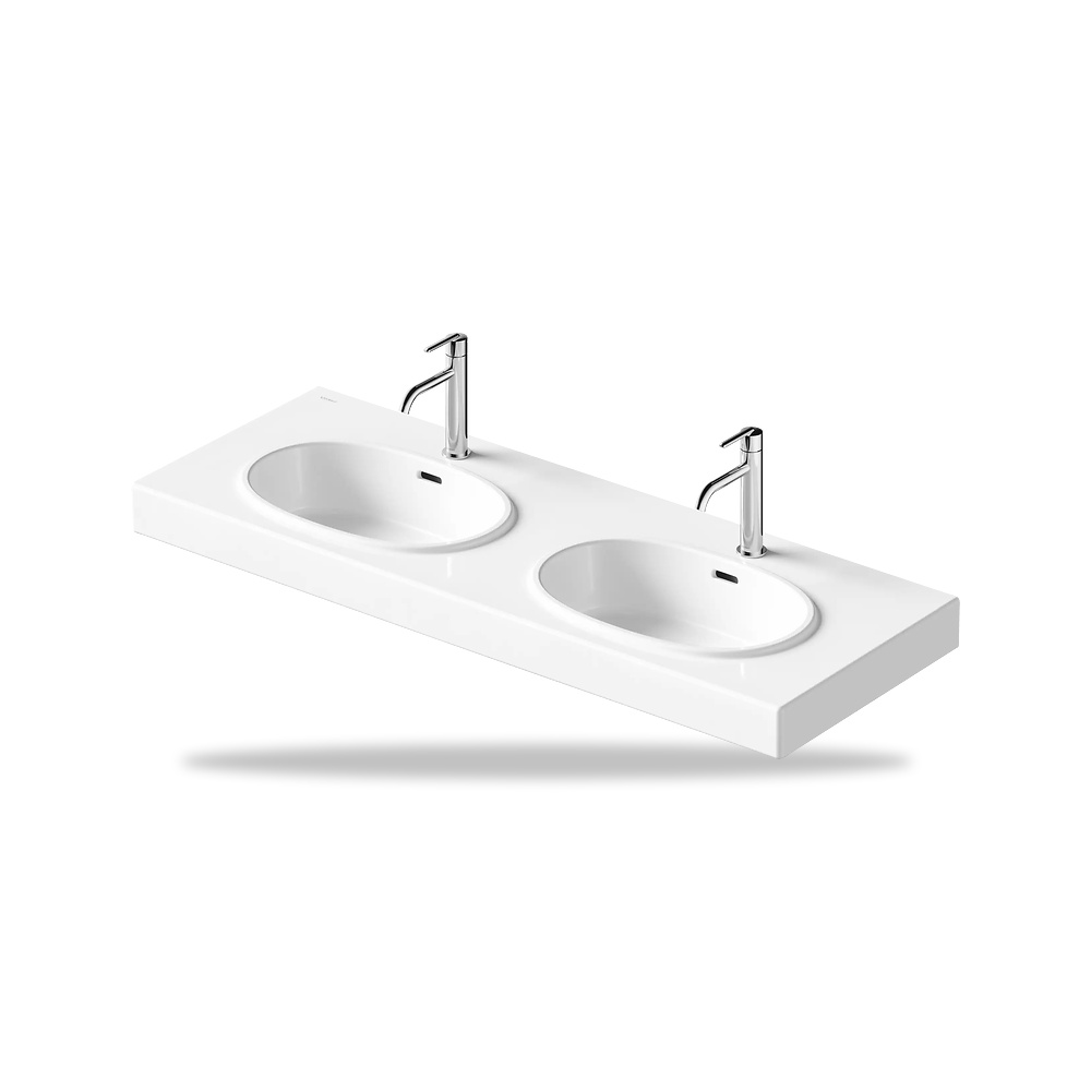صورة منتج حوض مغسلة خزفي للحمام ديورافيت (Duravit) سلسلة Balcoon موديل 241213AA00 – مقاس 480 مم × 1300 مم - كود الصنف reemco-2027-1153462 - ماركة يباع من خلال reemco - توريد وتصوير حصري لشركة ريمكو القابضة السعودية