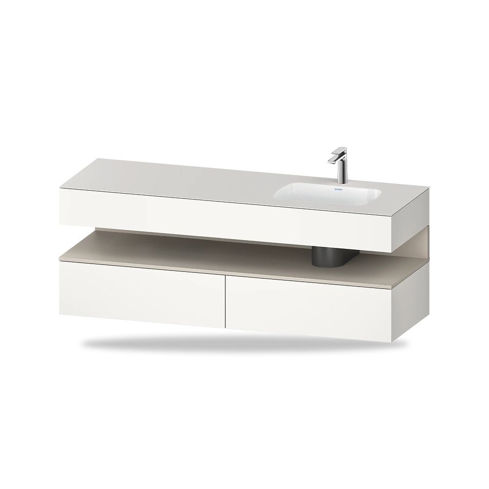 صورة منتج حوض مغسلة خزفي للحمام ديورافيت (Duravit) سلسلة Collection One موديل QA4796091840010 – مقاس 550 مم × 1600 مم × 600 مم - كود الصنف reemco-2027-1154148 - ماركة يباع من خلال reemco - توريد وتصوير حصري لشركة ريمكو القابضة السعودية