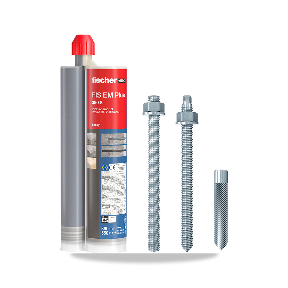 صورة منتج لواصق صناعية وإيبوكسي وغراء قوي فيشر (fischer) موديل Epoxy mortar FIS EM Plus - كود الصنف reemco-2027-1154990 - ماركة يباع من خلال reemco - توريد وتصوير حصري لشركة ريمكو القابضة السعودية