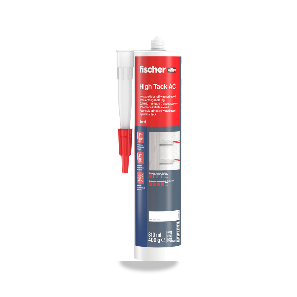 صورة منتج لواصق صناعية وإيبوكسي وغراء قوي فيشر (fischer) موديل Assembly adhesive High Tack AC - كود الصنف reemco-2027-1155023 - ماركة يباع من خلال reemco - توريد وتصوير حصري لشركة ريمكو القابضة السعودية