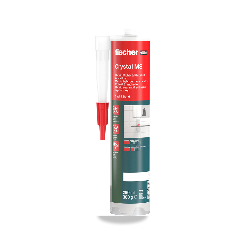 صورة منتج سيليكون ومواد منع التسرب الإنشائية فيشر (fischer) موديل Sealant and adhesive Crystal MS - كود الصنف reemco-2027-1155049 - ماركة يباع من خلال reemco - توريد وتصوير حصري لشركة ريمكو القابضة السعودية