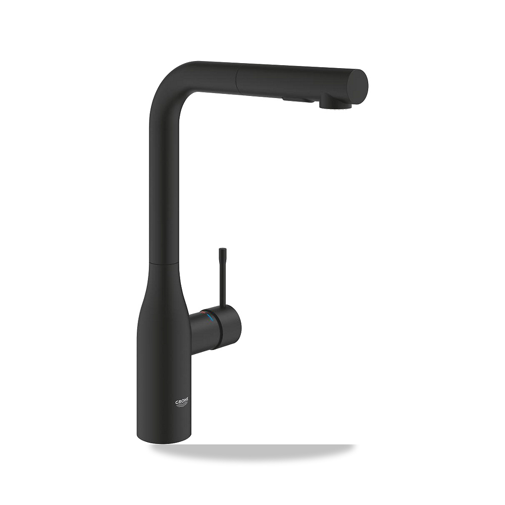 خلاط حوض مطبخ مفرد 5.67 لتر جروهي (GROHE) موديل 102163KF0D - اللون / التشطيب أسود - تشطيب السطح غير لامع، مت