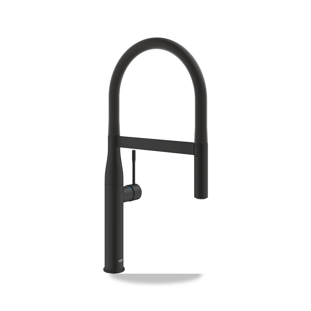 خلاط حوض مطبخ مفرد جروهي (GROHE) موديل 102164KF0D - اللون / التشطيب أسود - تشطيب السطح غير لامع، مت