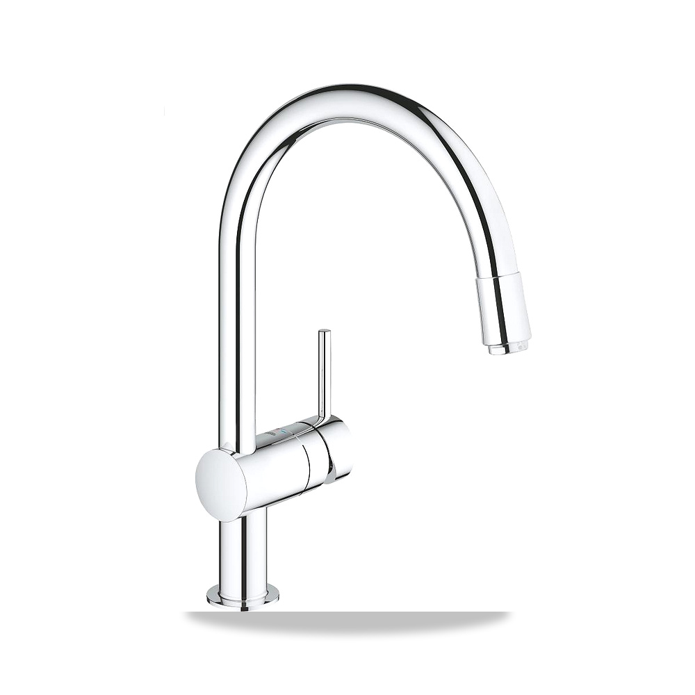خلاط حوض مطبخ مفرد جروهي (GROHE) موديل 3291800E - اللون / التشطيب الكروم - ملمع