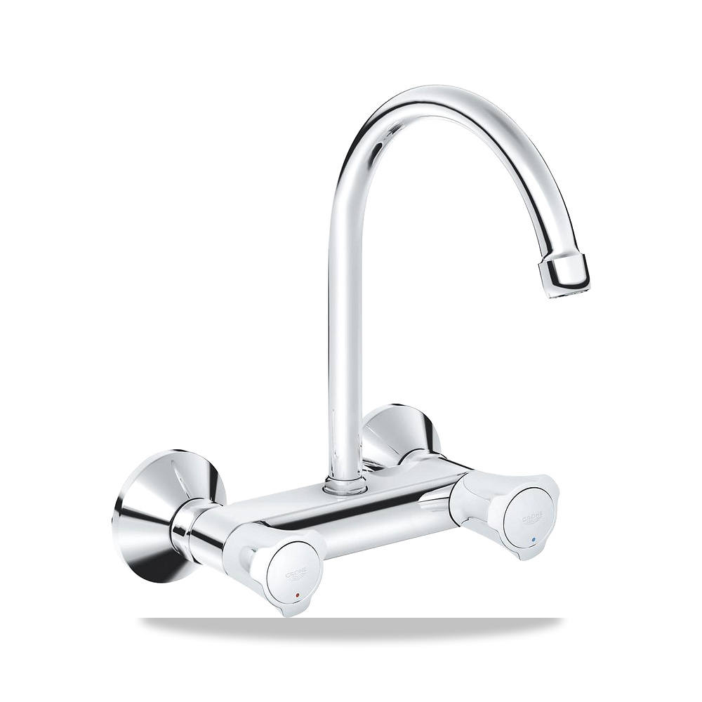 صورة منتج خلاط حوض مطبخ يثبت على الحائط جروهي (GROHE) موديل 3119101D – اللون / التشطيب الكروم – ملمع - كود الصنف reemco-2027-1158070 - ماركة يباع من خلال reemco - توريد وتصوير حصري لشركة ريمكو القابضة السعودية