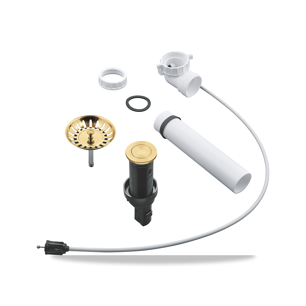 صورة منتج أحواض المطبخ وملحقاتها جروهي (GROHE) موديل 40986GN0 – اللون / التشطيب ذهبي – تشطيب السطح مريش - كود الصنف reemco-2027-1158088 - ماركة يباع من خلال reemco - توريد وتصوير حصري لشركة ريمكو القابضة السعودية