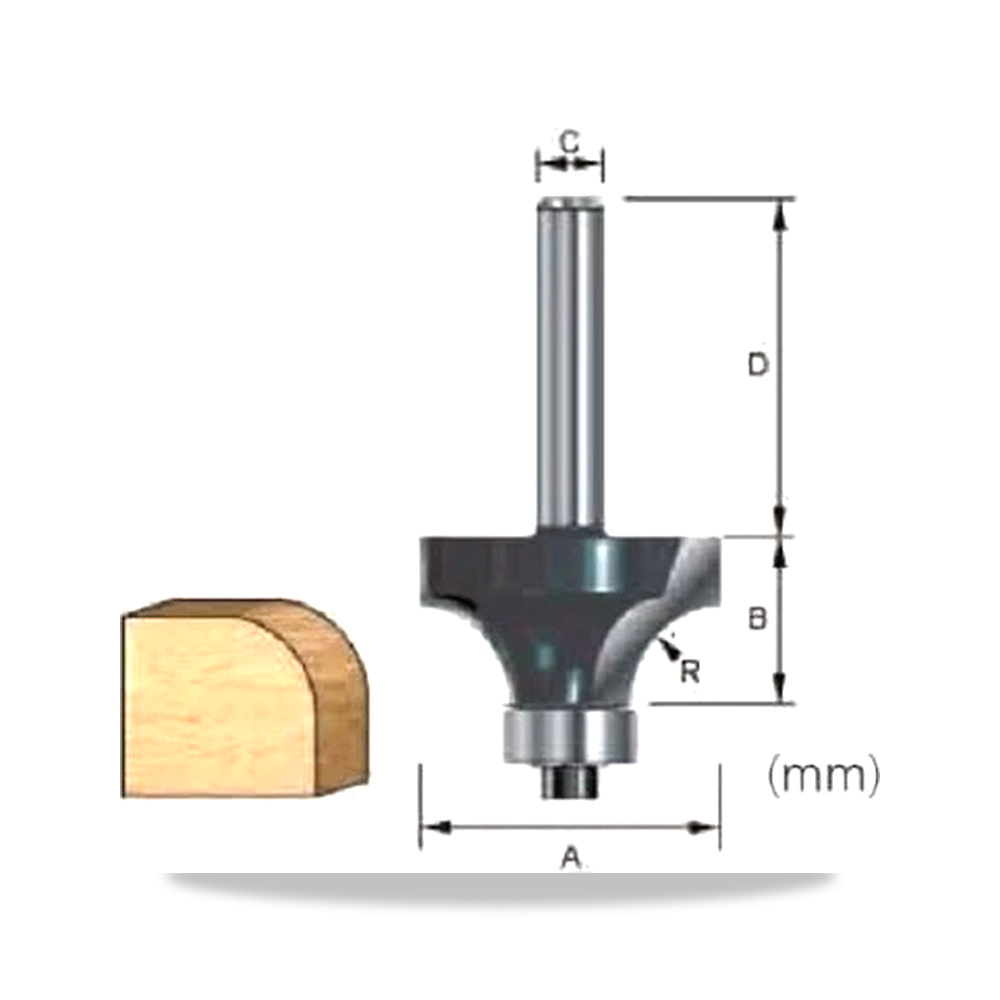 ريشة راوتر مع رولمان بلي 8×14.5 مم ماكيتا (Makita) موديل MK-481 - 12.7 مم - 57.3 مم