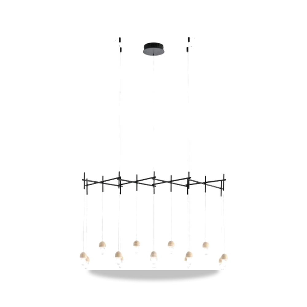 صورة منتج نجفة كريستال تصميم فاخر 176 × 42 × 20 سم لون أسود موديل MK-309 - كود الصنف reemco-2027-1215180 - ماركة يباع من خلال reemco - توريد وتصوير حصري لشركة ريمكو القابضة السعودية