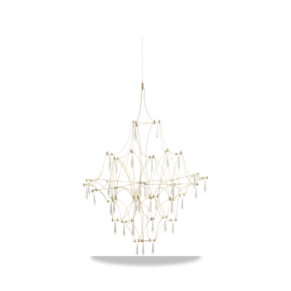 صورة منتج ماري ثريا LED مودرن تصميم فاخر، مقاس 83 ×83 ×85 سم، لون ذهبي موديل MK-851 – 83 x 83 x 85 سم - كود الصنف reemco-2027-1215609 - ماركة يباع من خلال reemco - توريد وتصوير حصري لشركة ريمكو القابضة السعودية