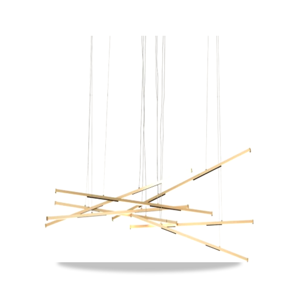 صورة منتج جريد ثريا LED مودرن تصميم فاخر، مقاس 140 ×45 ×120 سم، لون ذهبي موديل MK-501 – 140 x 45 x 120 سم - كود الصنف reemco-2027-1215612 - ماركة يباع من خلال reemco - توريد وتصوير حصري لشركة ريمكو القابضة السعودية