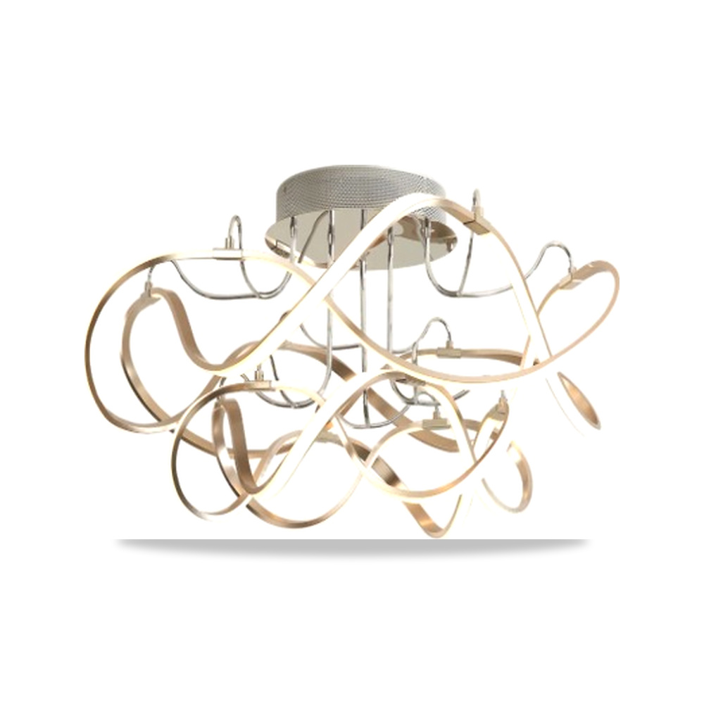 صورة منتج بلوتو ثريا LED مودرن تصميم فاخر، مقاس 80 × 80 × 38 سم، لون ذهبي موديل MK-600 – 80 x 80 x 38 سم - كود الصنف reemco-2027-1215615 - ماركة يباع من خلال reemco - توريد وتصوير حصري لشركة ريمكو القابضة السعودية