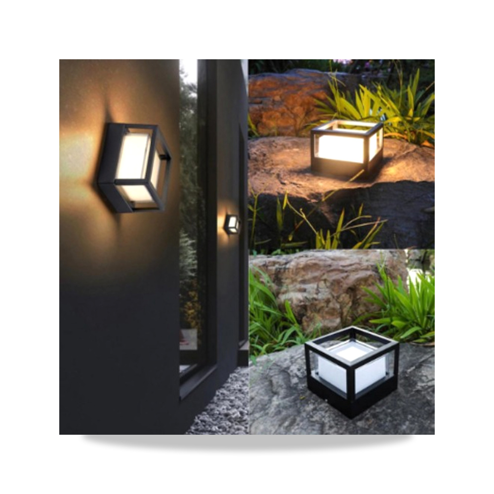 صورة منتج وحدة إضاءة LED خارجية جداريّة 16×12.5 سم، لون أسود موديل MK-232 – مادة الصنع الومنيوم – لون الاضاءه اصفر - كود الصنف reemco-2027-1218031 - ماركة يباع من خلال reemco - توريد وتصوير حصري لشركة ريمكو القابضة السعودية