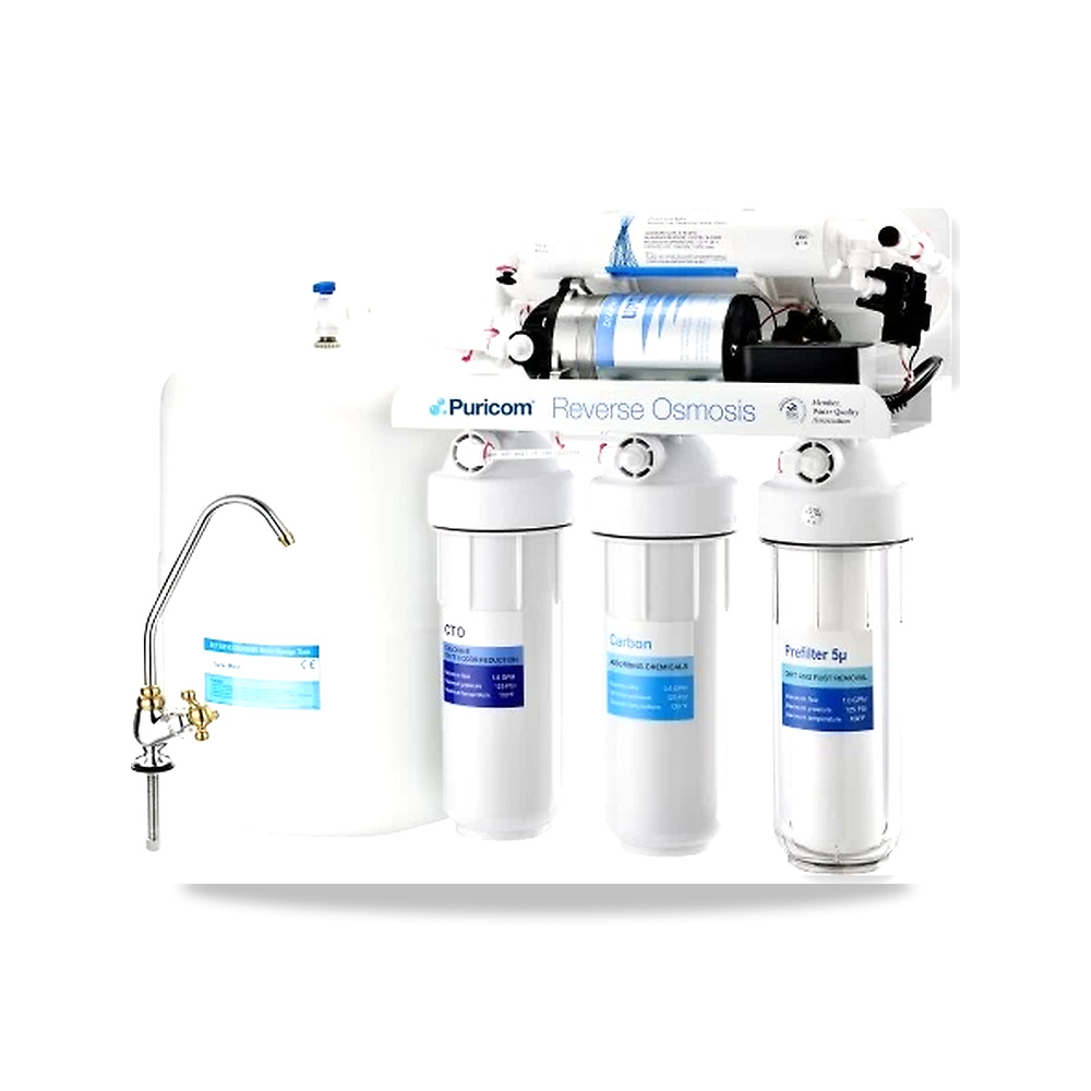 فلتر مياه Puricom موديل CE2 6 مراحل لون أبيض – ce2-alarabia-6-stage-colour-white موديل MK-961