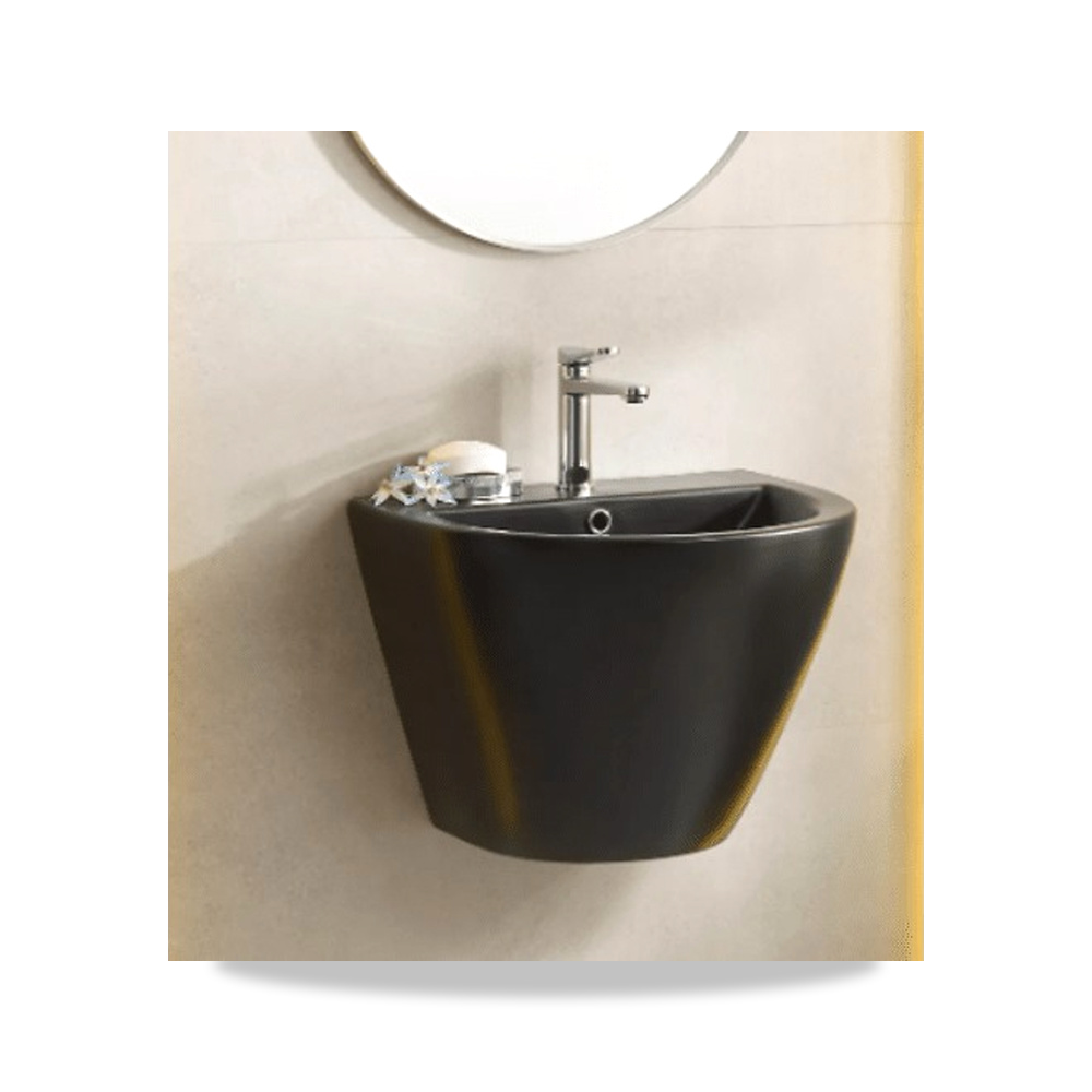 صورة منتج حوض مغسلة معلق– 54×44.5×37 سم– اسود مطفي– matt-black-color موديل MK-374 – الخامة بورسلان - كود الصنف reemco-2027-1314348 - ماركة يباع من خلال reemco - توريد وتصوير حصري لشركة ريمكو القابضة السعودية