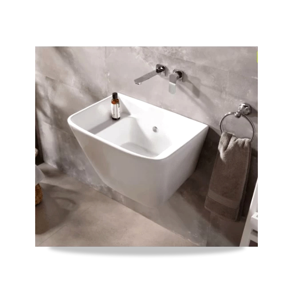 صورة منتج حوض مغسلة معلق– 65×46,5×48.5 سم– أبيض– white-color موديل MK-101 – الخامة بورسلان - كود الصنف reemco-2027-1314355 - ماركة يباع من خلال reemco - توريد وتصوير حصري لشركة ريمكو القابضة السعودية