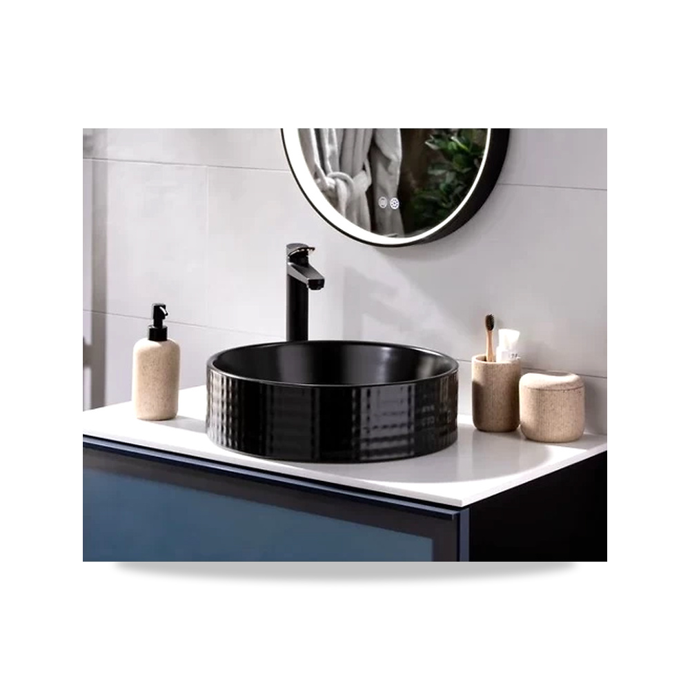 صورة منتج مغسلة حوض بورسلان 40×40×13.5 سم– اسود مطفي– counter-porcelain-basin-matte-black-color-4040135-cm - كود الصنف reemco-2027-1314618 - ماركة يباع من خلال reemco - توريد وتصوير حصري لشركة ريمكو القابضة السعودية