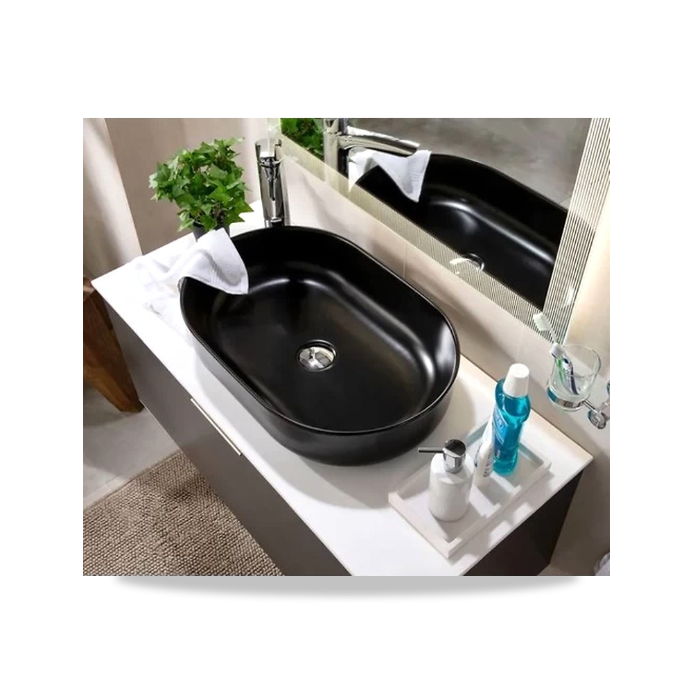 صورة منتج مغسلة حوض بورسلان 58×38×14 سم– اسود مطفي– dimensions-583814-cm-matte-black-color - كود الصنف reemco-2027-1314649 - ماركة يباع من خلال reemco - توريد وتصوير حصري لشركة ريمكو القابضة السعودية