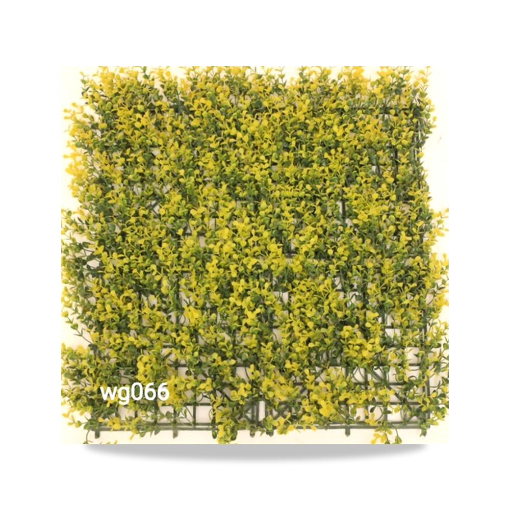 عشب صناعي للديكور الجداري 2D، لون أخضر مع أصفر، WG 065– wg-065-yellow-color موديل MK-520