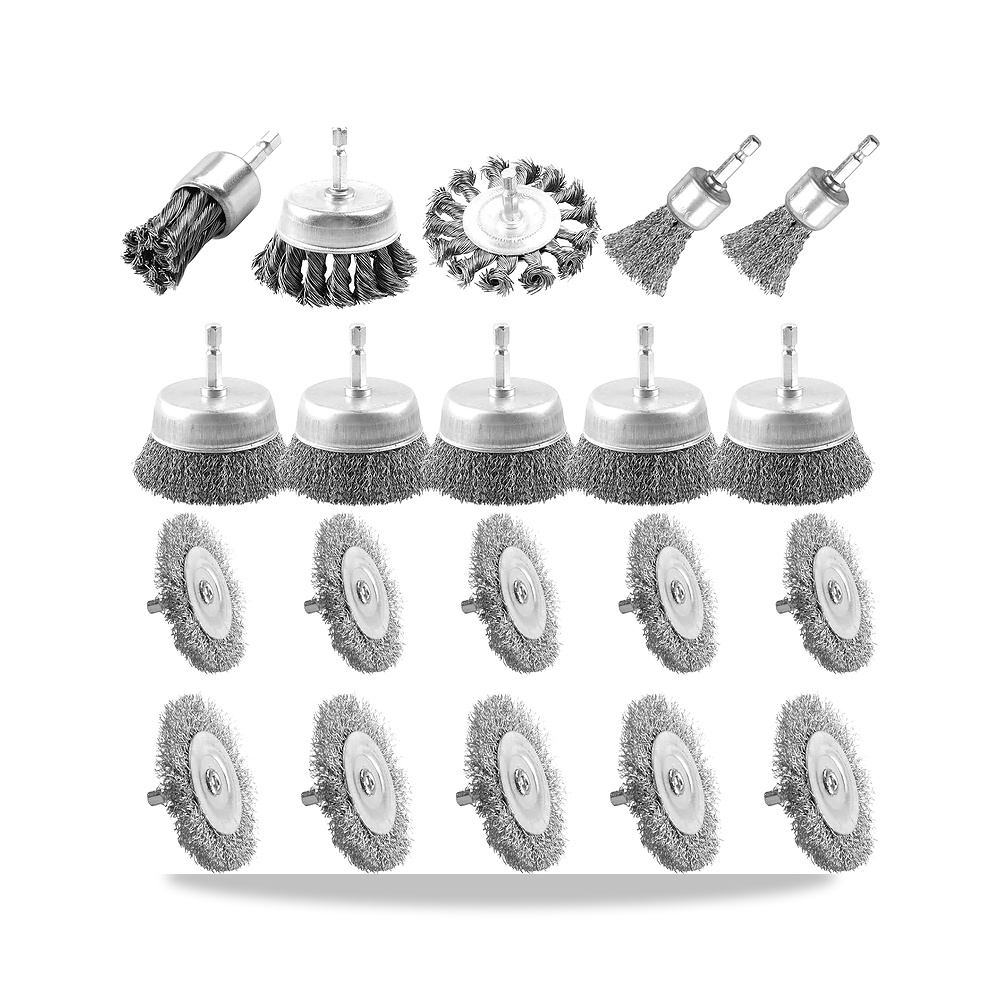 صورة منتج عجلة سلكية للمثقاب من وينهوالي، 20 قطعة، فرشاة شديدة التحمل – المادة فولاذ الكربون – مادة الحبيبات فولاذ كربوني - كود الصنف reemco-2027-1353017 - ماركة يباع من خلال reemco - توريد وتصوير حصري لشركة ريمكو القابضة السعودية