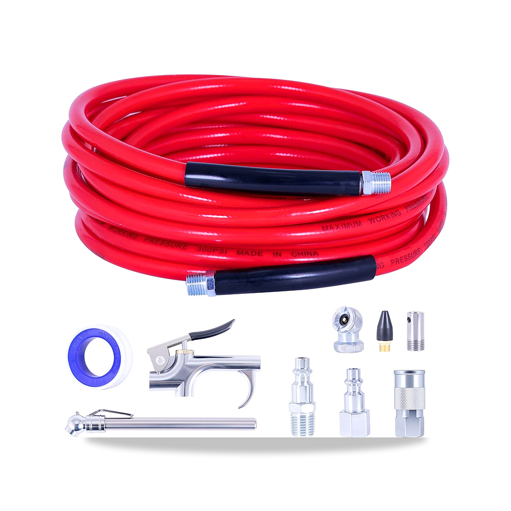 صورة منتج ايكوماكس ملحقات ضاغط الهواء 10 قطع، خرطوم بلاستيك PVC احمر 1-1/4 انش × 25 قدم، يتضمن مسدس نفخ - كود الصنف reemco-2027-1354738 - ماركة يباع من خلال reemco - توريد وتصوير حصري لشركة ريمكو القابضة السعودية