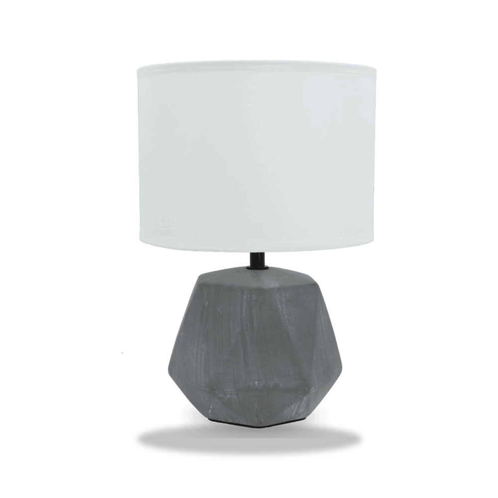 صورة منتج ميكاسا مصباح طاولة سيراميكي 60 واط وقاعدة E27 أبيض ورمادي D4485-GREY – 20.8 سم – 20.8 سم - كود الصنف reemco-2027-1374931 - ماركة يباع من خلال reemco - توريد وتصوير حصري لشركة ريمكو القابضة السعودية