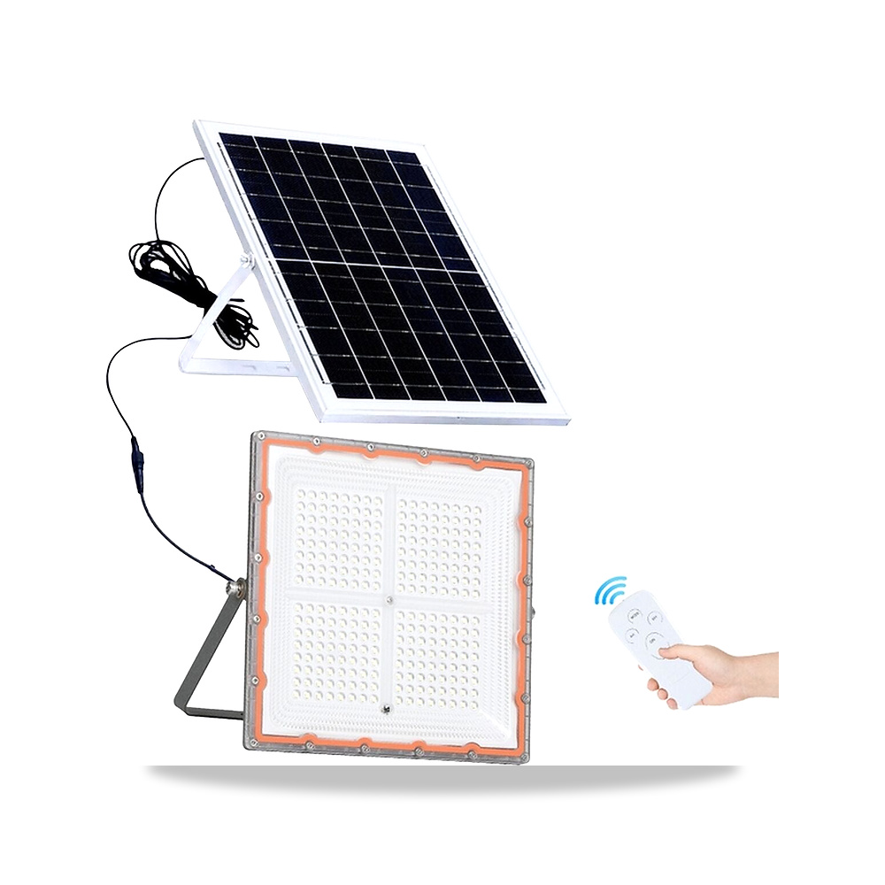 صورة منتج طاقة كشاف LED يعمل بالطاقة الشمسية موفر للطاقة 150 واط للاستخدام الخارجي أسود وأبيض 0358A150-01 - كود الصنف reemco-2027-1375512 - ماركة يباع من خلال reemco - توريد وتصوير حصري لشركة ريمكو القابضة السعودية