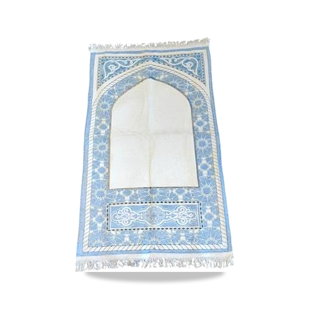 صورة منتج سليكو سجادة صلاة بنمط أنيق وجودة عالية من مموري فوم أزرق فاتح وأبيض 800100121 – 110 سم – 70 سم - كود الصنف reemco-2027-1377319 - ماركة يباع من خلال reemco - توريد وتصوير حصري لشركة ريمكو القابضة السعودية