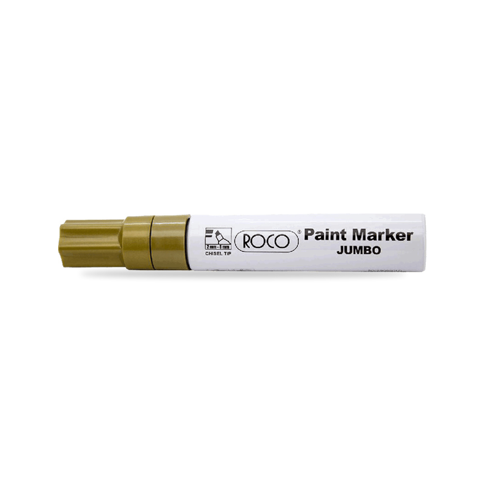 صورة منتج روكو قلم طلاء جامبو مقاوم للتلطخ برأس مشطوف ذهبي 8 مم RQ-29086GLD – 15.9 سنتيمتر – 2.5 سنتيمتر - كود الصنف reemco-2027-1384753 - ماركة يباع من خلال reemco - توريد وتصوير حصري لشركة ريمكو القابضة السعودية