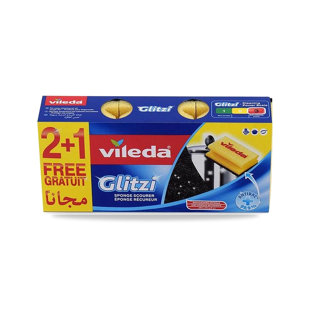 صورة منتج فيليدا جليتزي 2+1 ليفه إسفنجية لغسيل الأطباق باللون الأخضر والأصفر V022 – اللون أخضر وأصفر – 9 – 8 سم - كود الصنف reemco-2027-1386044 - ماركة يباع من خلال reemco - توريد وتصوير حصري لشركة ريمكو القابضة السعودية