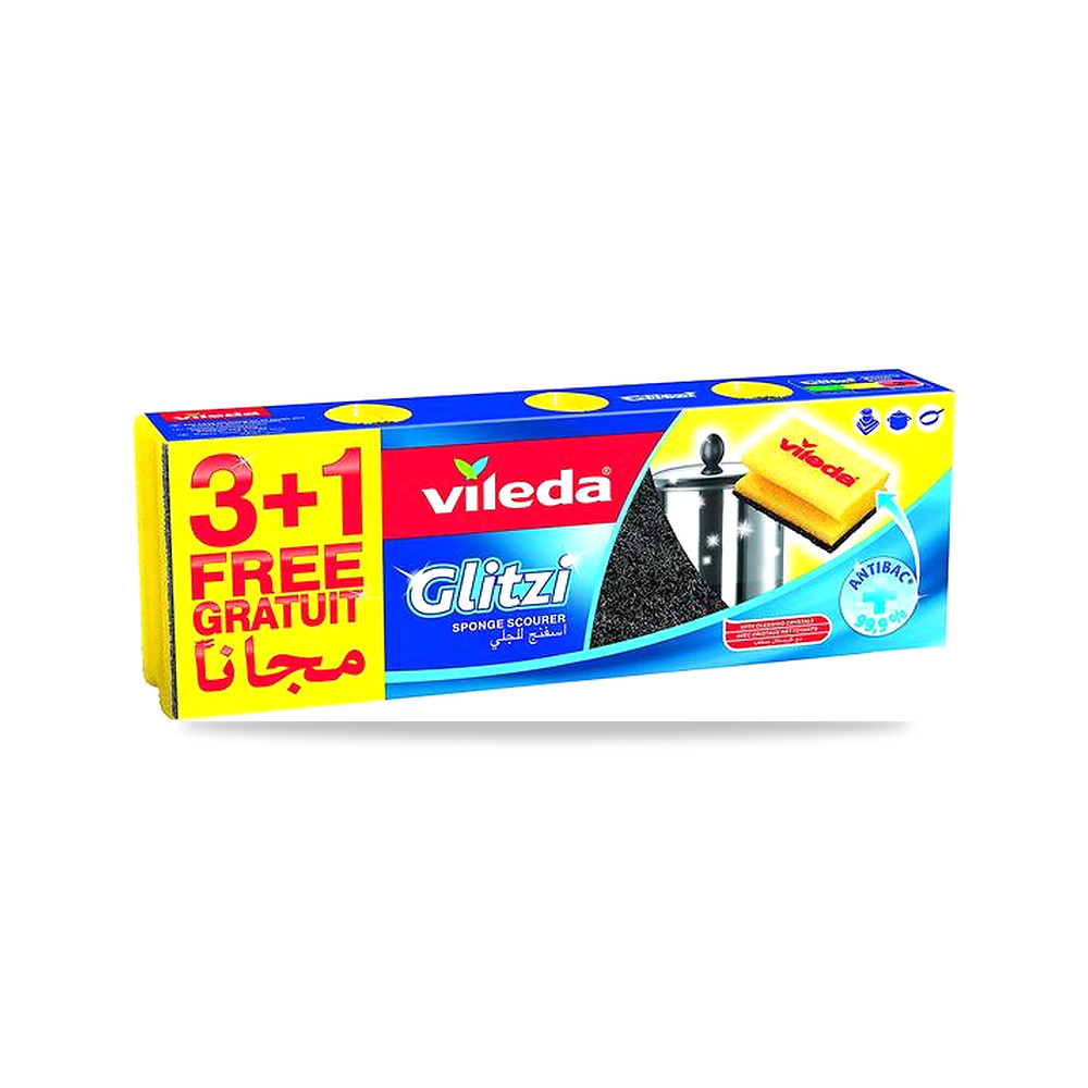 صورة منتج فيليدا جليتزي إسفنجة تنظيف للصحون 4 قطع أصفر وأخضر V032 – 5 سم – 29 سم - كود الصنف reemco-2027-1386755 - ماركة يباع من خلال reemco - توريد وتصوير حصري لشركة ريمكو القابضة السعودية