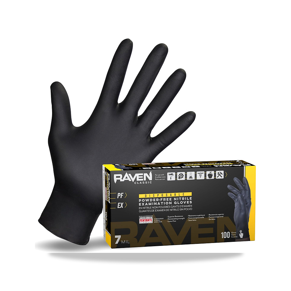 صورة منتج SAS 66518 SAS Safety Raven قفازات سوداء خالية من البودرة من النتريل – مقاس L - كود الصنف reemco-2027-1389124 - ماركة يباع من خلال reemco - توريد وتصوير حصري لشركة ريمكو القابضة السعودية