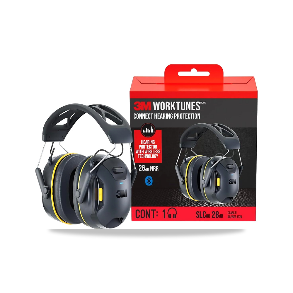 صورة منتج واقي السمع اللاسلكي من وورك تونز كونكت بتقنية البلوتوث، حماية البلوتوث مع معدل تقليل الضوضاء 26 ديسيبل، اسود، قياسي - كود الصنف reemco-2027-1389310 - ماركة يباع من خلال reemco - توريد وتصوير حصري لشركة ريمكو القابضة السعودية