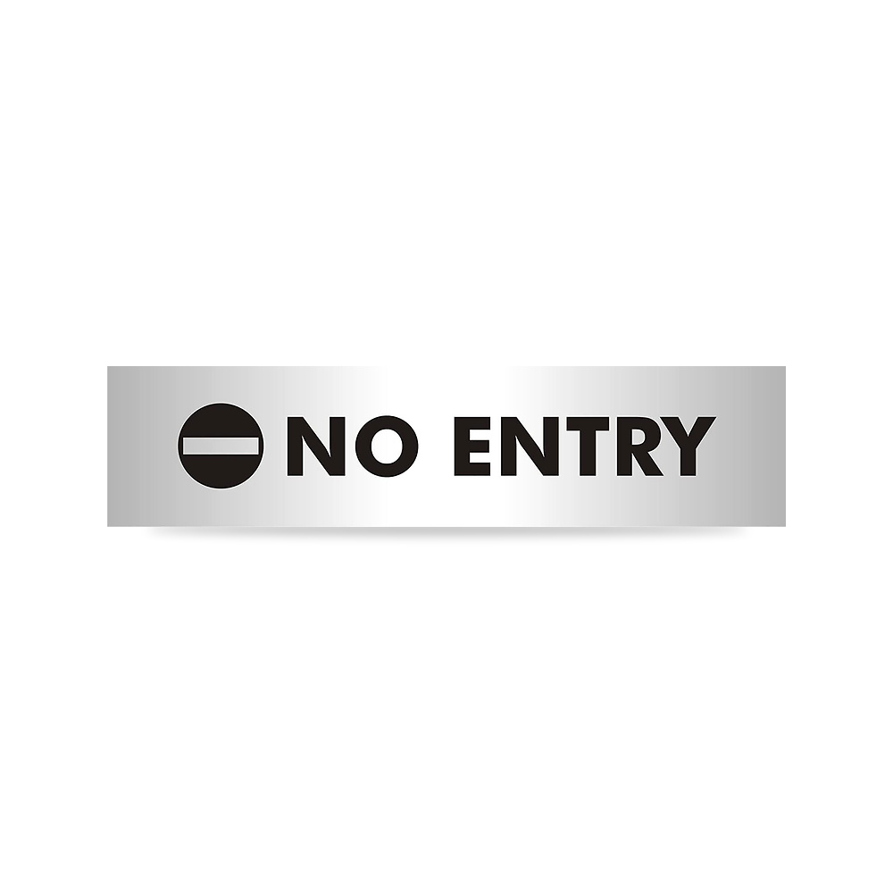 صورة منتج لافتة بعبارة No Entry With Pictogram، 190 ملم × 45 ملم – 2 ملم من الالومنيوم المصقول الاكريليك - كود الصنف reemco-2027-1389591 - ماركة يباع من خلال reemco - توريد وتصوير حصري لشركة ريمكو القابضة السعودية