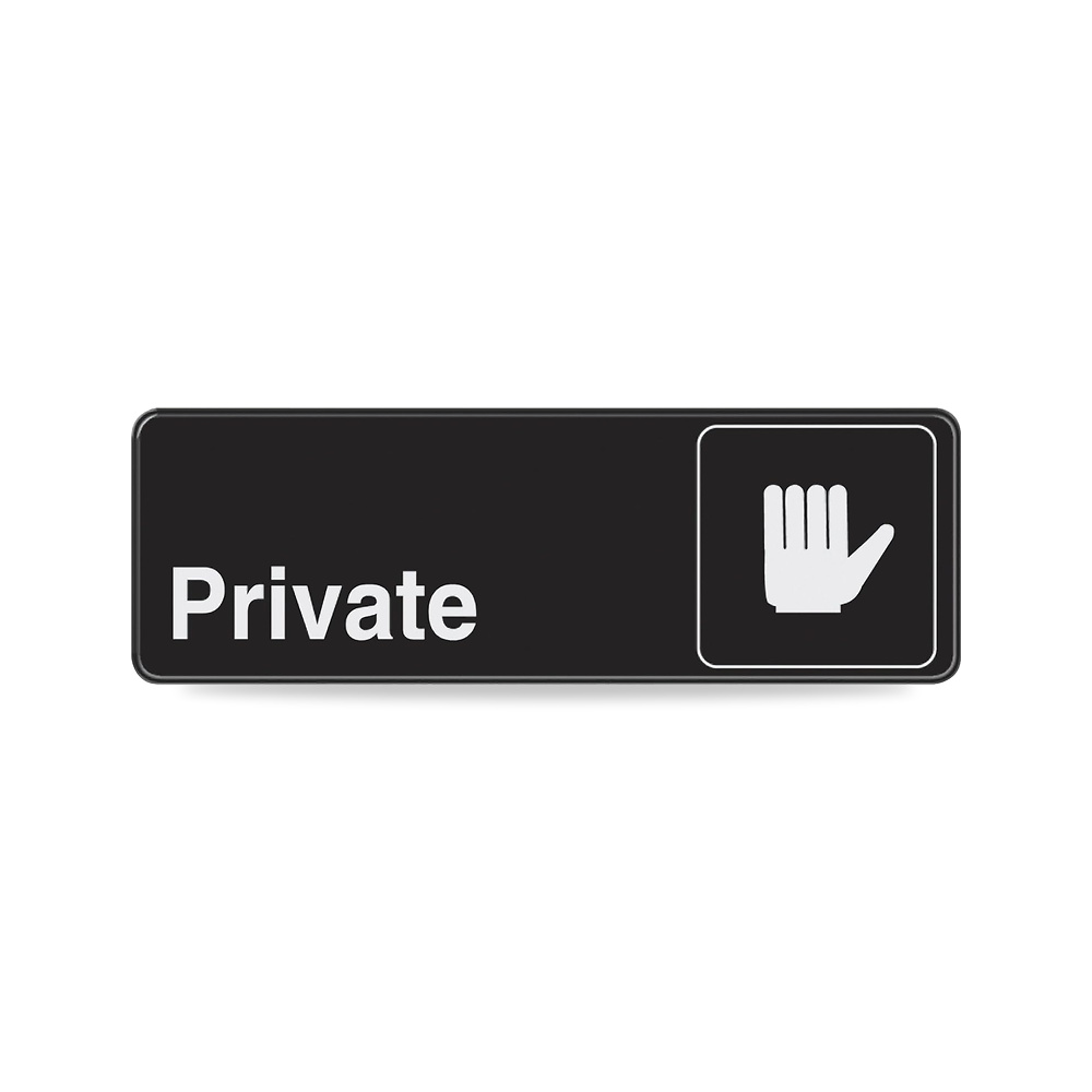 صورة منتج لافتة ذاتية اللصق 841756، بلاستيك أبيض وأسود، 3 × 9 بوصة 1-Sign – المقاس 3×9 inches – اللون برايفت - كود الصنف reemco-2027-1389592 - ماركة يباع من خلال reemco - توريد وتصوير حصري لشركة ريمكو القابضة السعودية