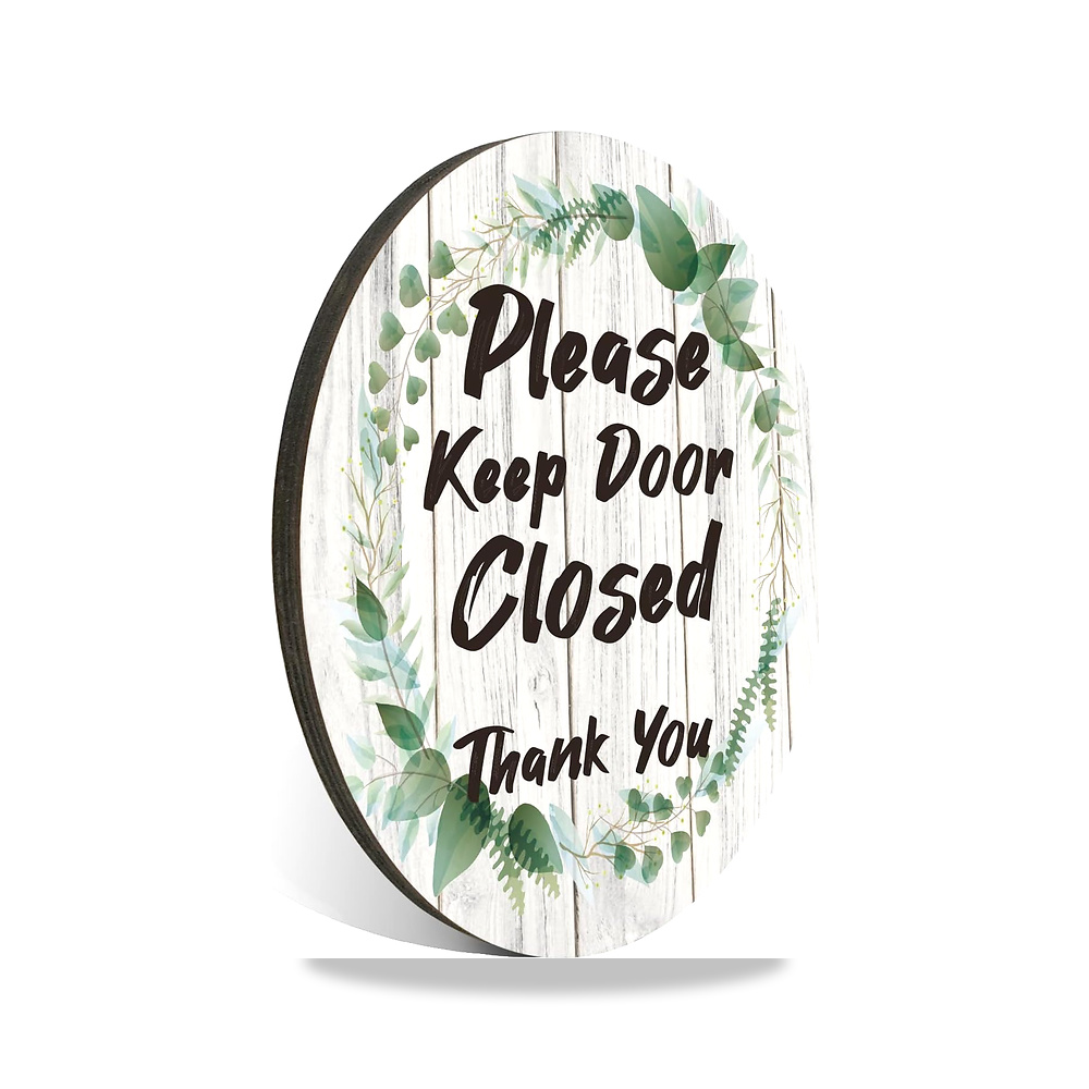 صورة منتج لافتة بعبارة «Please Keep Door Closed Home»، «Thank You» للاستخدام الداخلي والخارجي والمنزل والمكتب والعمل - كود الصنف reemco-2027-1391194 - ماركة يباع من خلال reemco - توريد وتصوير حصري لشركة ريمكو القابضة السعودية